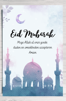 Eid Mubarak Wenskaart