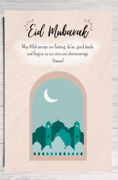 Eid Mubarek Wenskaart