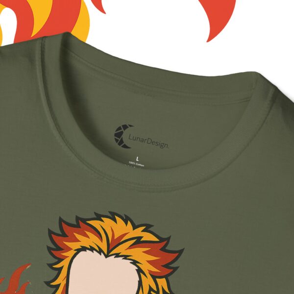 Kyōjurō Rengoku, Unisex Fire-Themed T-Shirt, Set Your Heart Ablaze Tee, Passionate Gift for Anime Fans, Motivational Casual Wear - Afbeelding 12