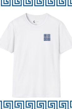 ZX-Greek Style Unisex T-Shirt - Motivational Quote in Blue and White