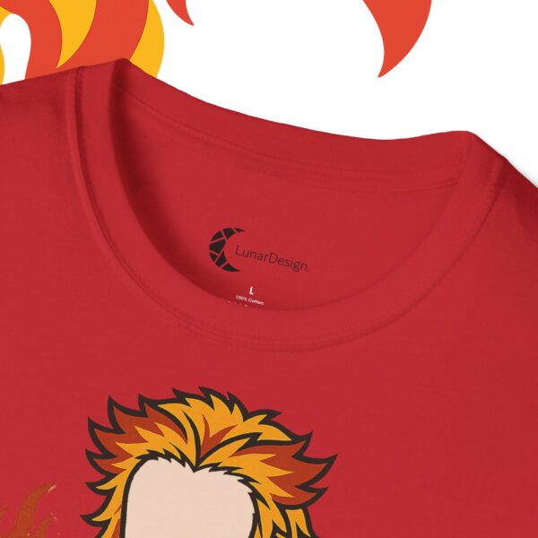 Kyōjurō Rengoku, Unisex Fire-Themed T-Shirt, Set Your Heart Ablaze Tee, Passionate Gift for Anime Fans, Motivational Casual Wear - Afbeelding 16