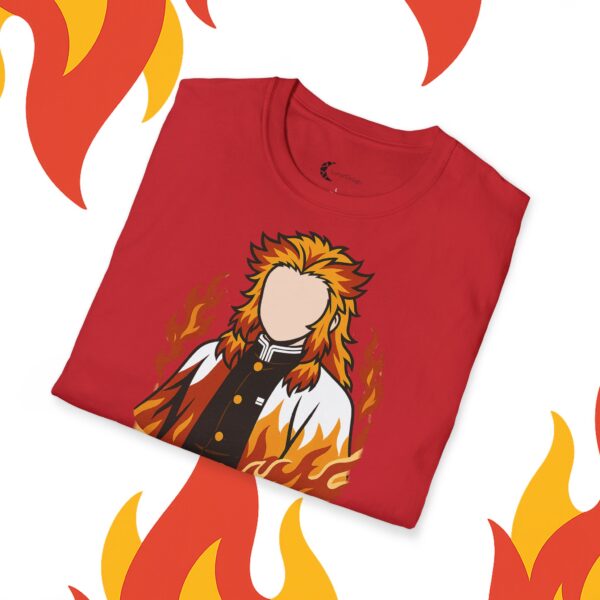 Kyōjurō Rengoku, Unisex Fire-Themed T-Shirt, Set Your Heart Ablaze Tee, Passionate Gift for Anime Fans, Motivational Casual Wear - Afbeelding 17