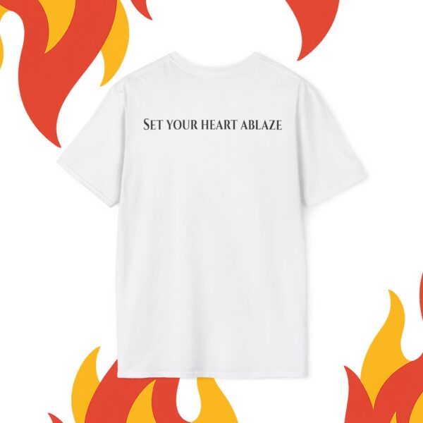 Kyōjurō Rengoku, Unisex Fire-Themed T-Shirt, Set Your Heart Ablaze Tee, Passionate Gift for Anime Fans, Motivational Casual Wear - Afbeelding 2