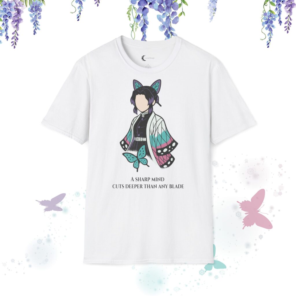 Shinobu Kocho, A Sharp Mind Unisex Softstyle T-Shirt, Graphic Tee, Gift for Thinkers, Inspirational Apparel, Motivational Clothing