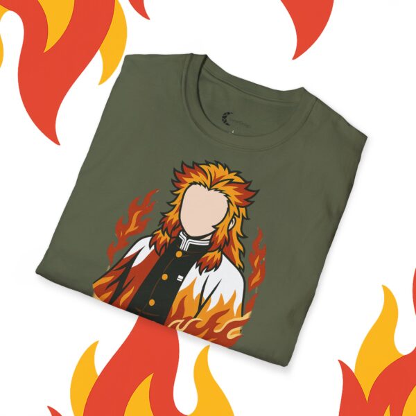 Kyōjurō Rengoku, Unisex Fire-Themed T-Shirt, Set Your Heart Ablaze Tee, Passionate Gift for Anime Fans, Motivational Casual Wear - Afbeelding 13